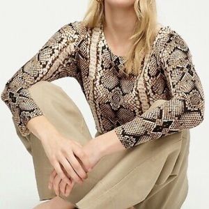 J. Crew Tippi sweater in snake print